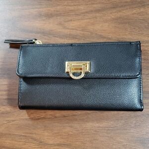 Black Enzo Angliolini Bi-Fold Large Spacious Wallet‎